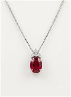 Collana Donna Oro Donna in Oro bianco Rubini+Diamanti LPR12667.001